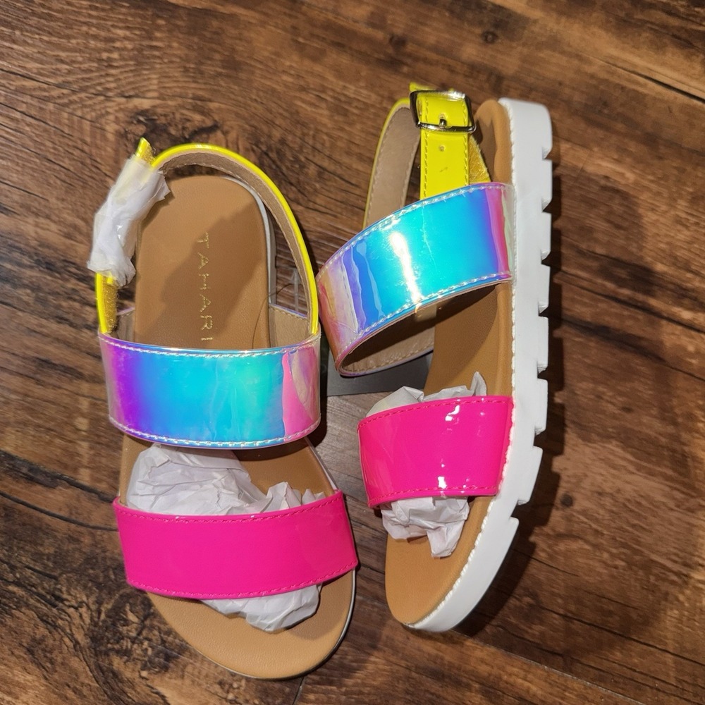 Tahari Neon Slingback Girls Sandals Size 9 NEW‎ Summer